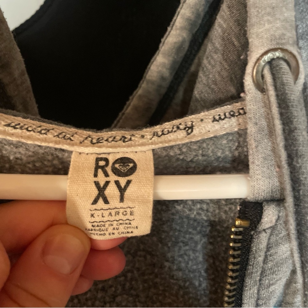 Roxy Gray Zip-Up Hoodie - Picture 3 of 4